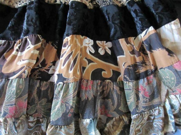 git zwarte hippie gipsy rok van div stoffen maat xs, Kleding | Dames, Rokken, Zwart, Ophalen of Verzenden, Zo goed als nieuw, Maat 34 (XS) of kleiner