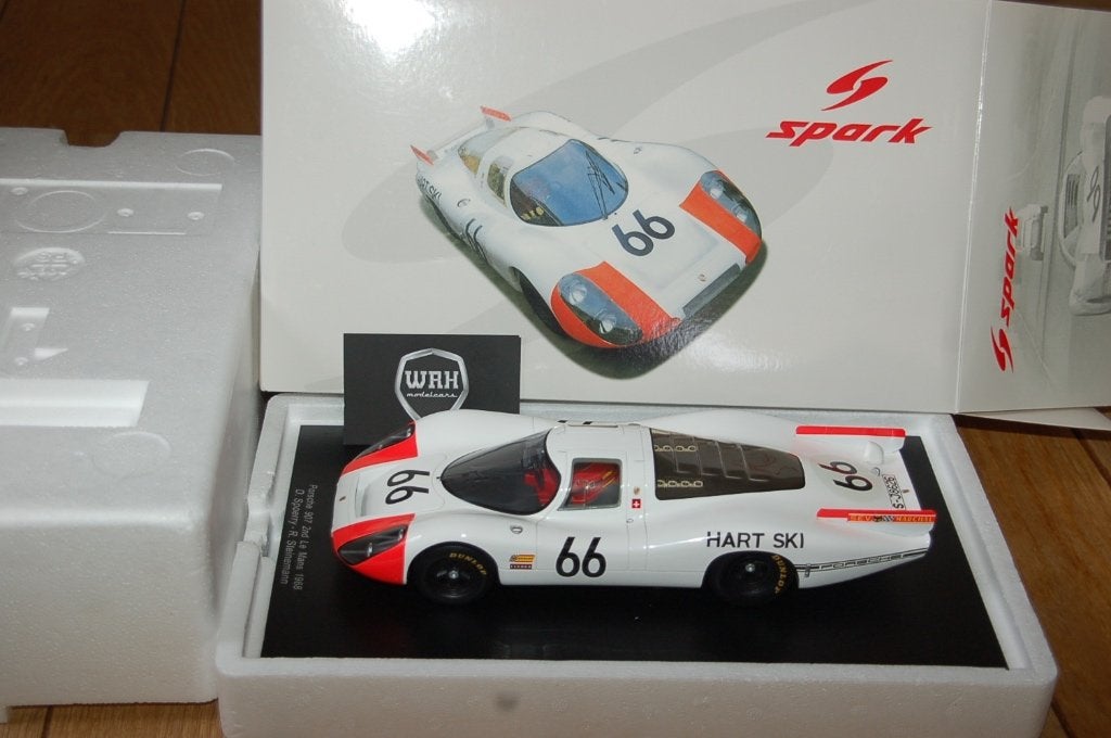 1:18 PORSCHE 907 2ND LEMANS 1968 #66 SPARK 18S120 WRH, Verzenden, Zo goed als nieuw, Auto, Overige merken