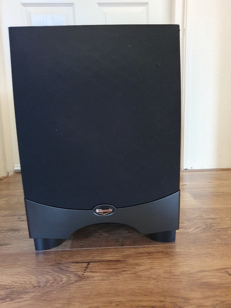 5.1 Surround set Klipsch RW10d / Sony SS-MS7, Gebruikt, Speakerset, 60 tot 120 watt, Inclusief standaarden