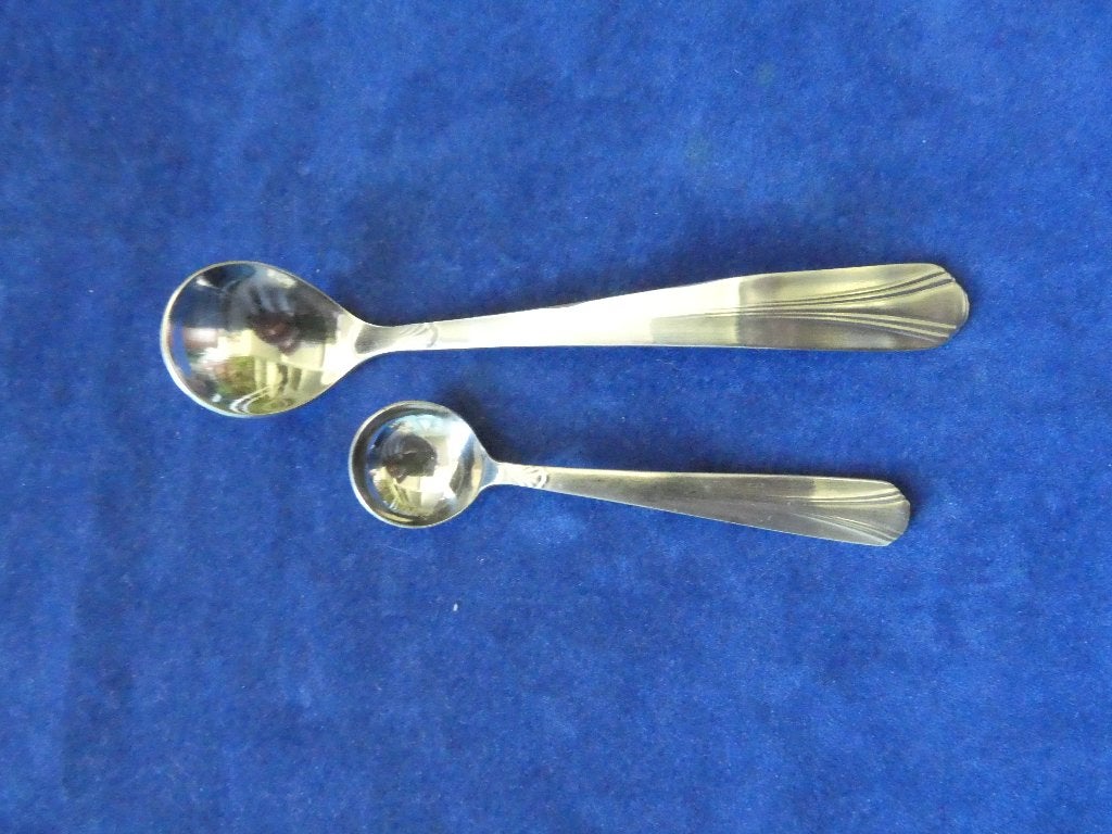 Gero Zilmeta model 598 waaier mosterdlepeltje, Ophalen of Verzenden, Rvs of Chroom
