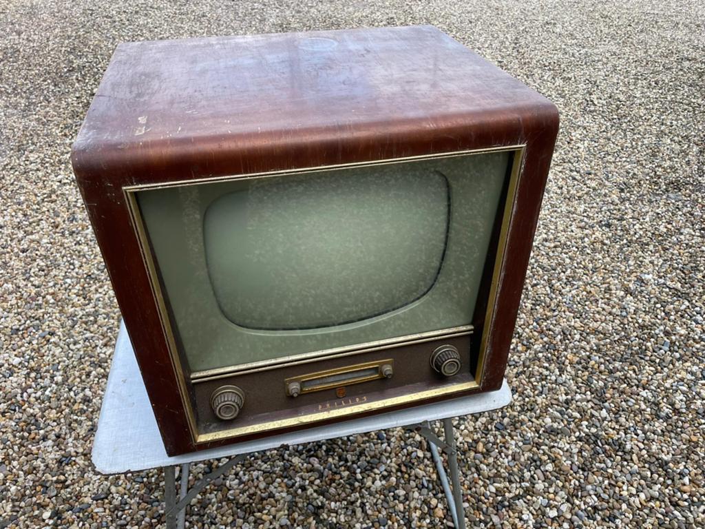 Vintage Philips Televisie uit de Jaren '50 - Decoratief, Antiek en Kunst, Antiek | Tv's en Audio, Ophalen