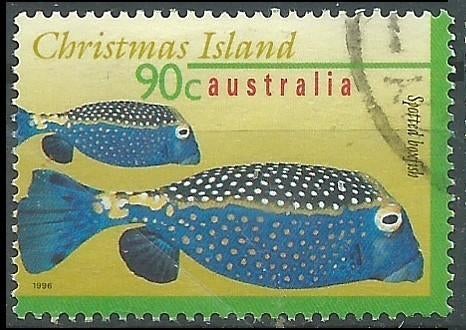 CHRISTMAS Isl. 1996 90c. Vis, Michel: 420, Gestempeld., Verzenden, Gestempeld, Dier of Natuur