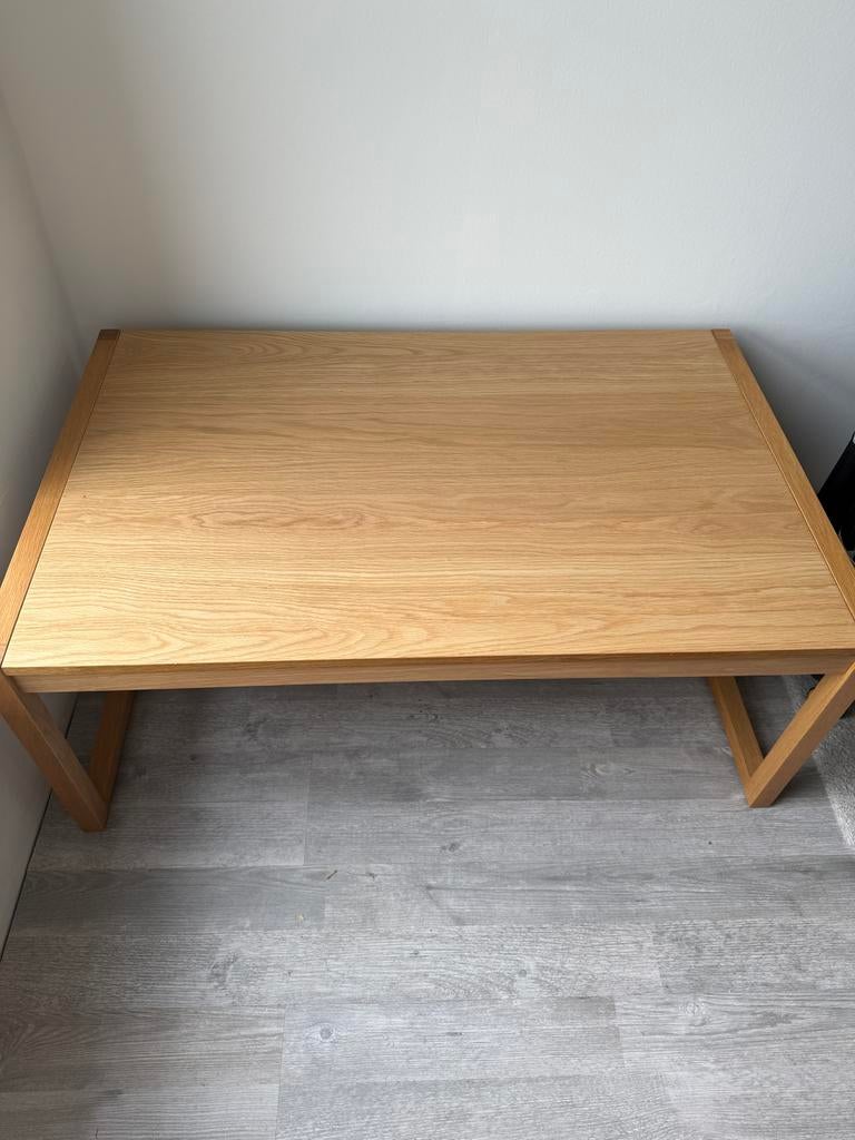 Eikenhouten salontafel - Zo goed als nieuw, Ophalen, 100 tot 150 cm, Eikenhout, Zo goed als nieuw