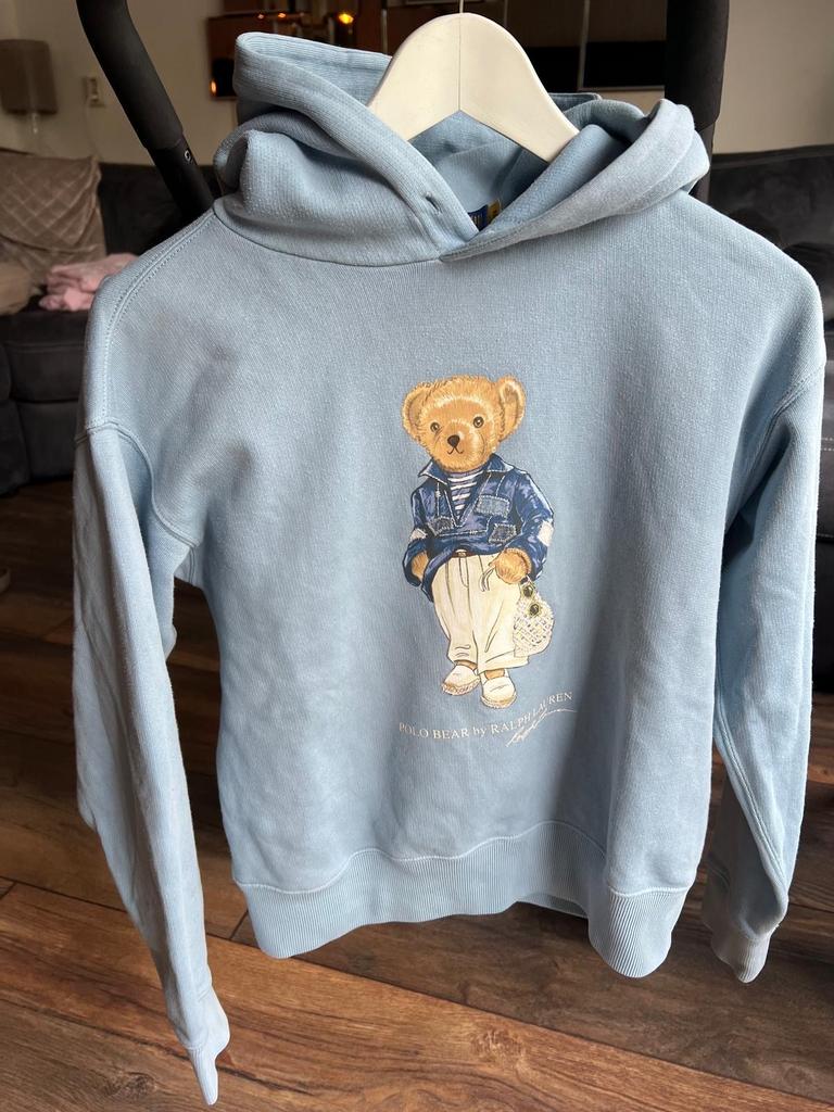 Polo Ralph Lauren Hoodie met Polo Bear - Maat S, Ophalen of Verzenden, Zo goed als nieuw, Maat 36 (S), Blauw