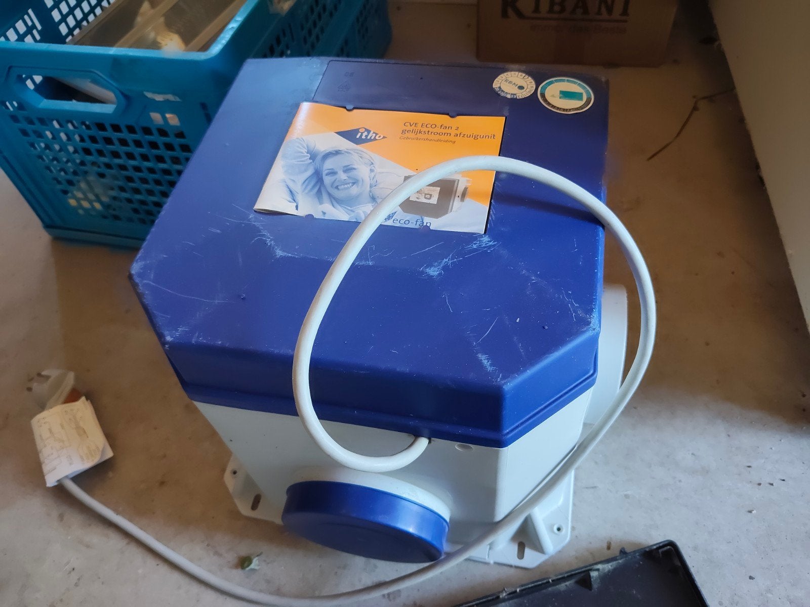 Itho CVE ECO 2P Ventilatie Box - Gebruikt, Doe-het-zelf en Verbouw, Ventilatie en Afzuiging, Ophalen of Verzenden, Gebruikt, Ventilator en Afzuiger