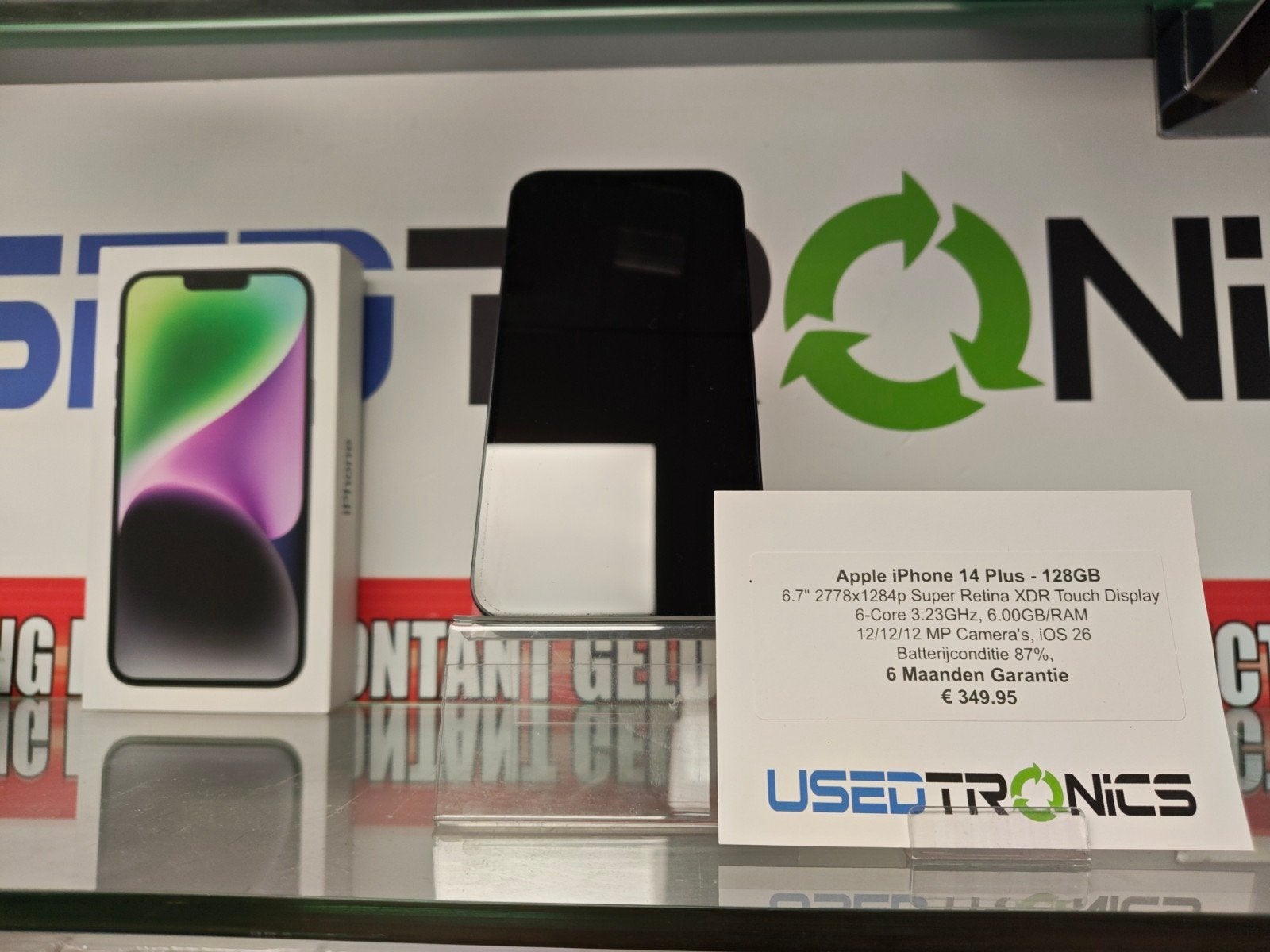 Apple iPhone 14 Plus 128GB Zwart - Zo goed als nieuw, 128 GB, IPhone 14 Plus, Blauw, Ophalen of Verzenden