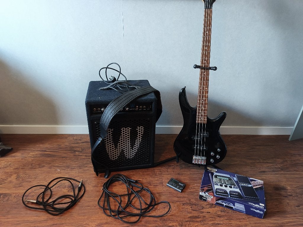 Ibanez Soundgear basgitaar met Warwick versterker, Ophalen, Gebruikt, Elektrisch