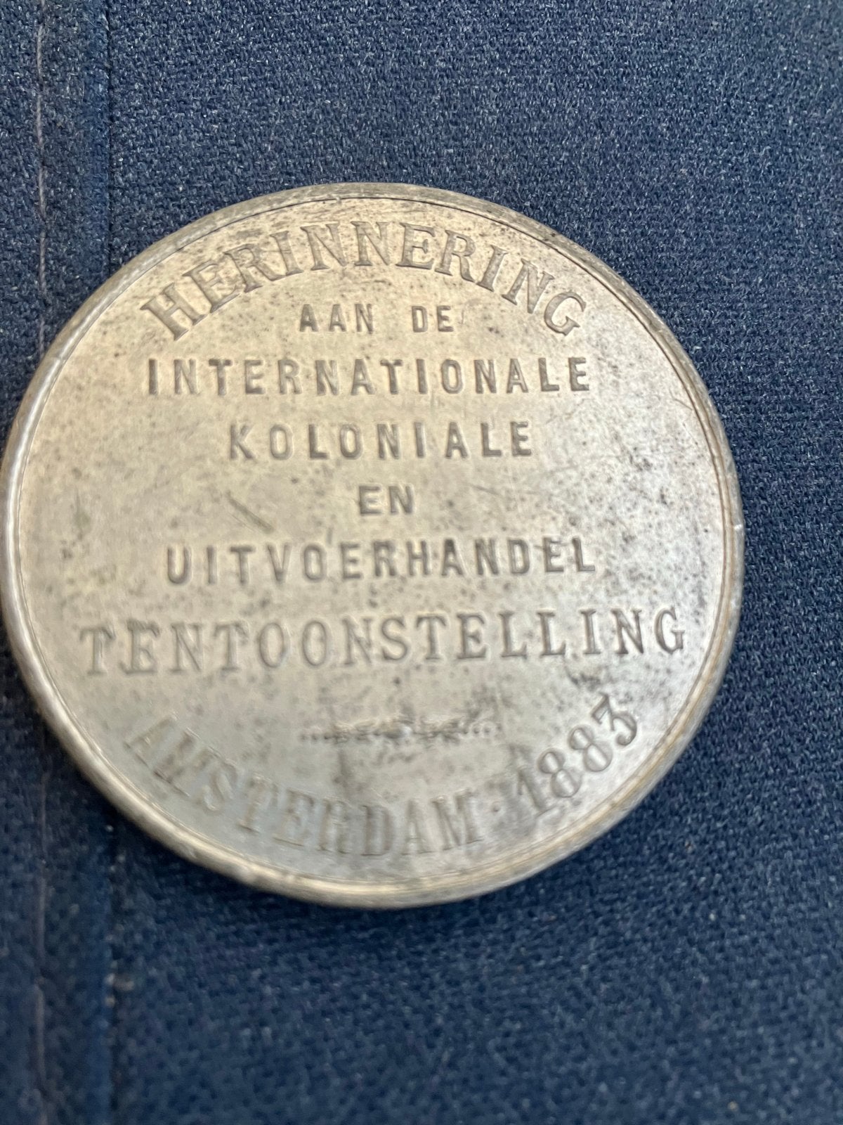 Herinneringspenning Internationale Koloniale Tentoonstelling, Ophalen of Verzenden, Overige materialen, Nederland