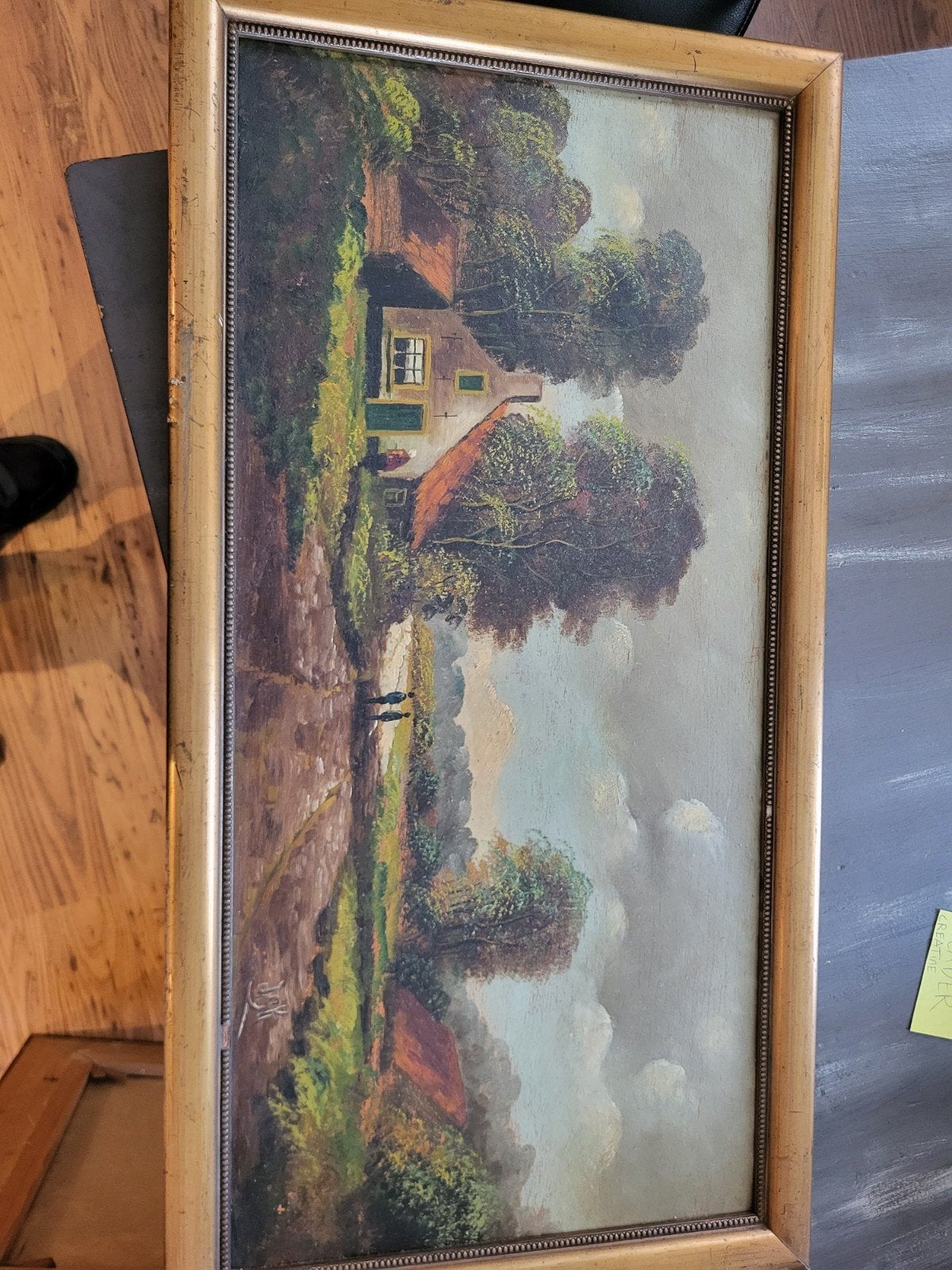 Klassiek Landschap Schilderij - Olieverf op Paneel, Ophalen of Verzenden
