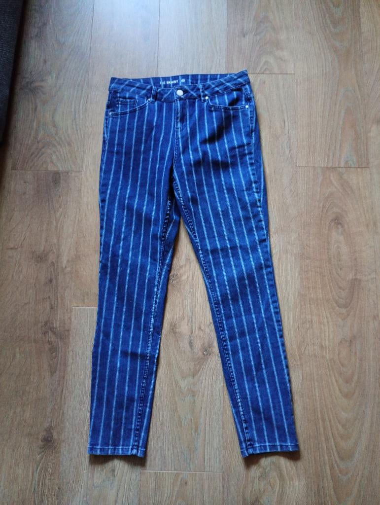 Mooie blauw gestreepte spijkerbroek mt 38, Kleding | Dames, Spijkerbroeken en Jeans, Blauw, Yessica, Ophalen of Verzenden, Zo goed als nieuw