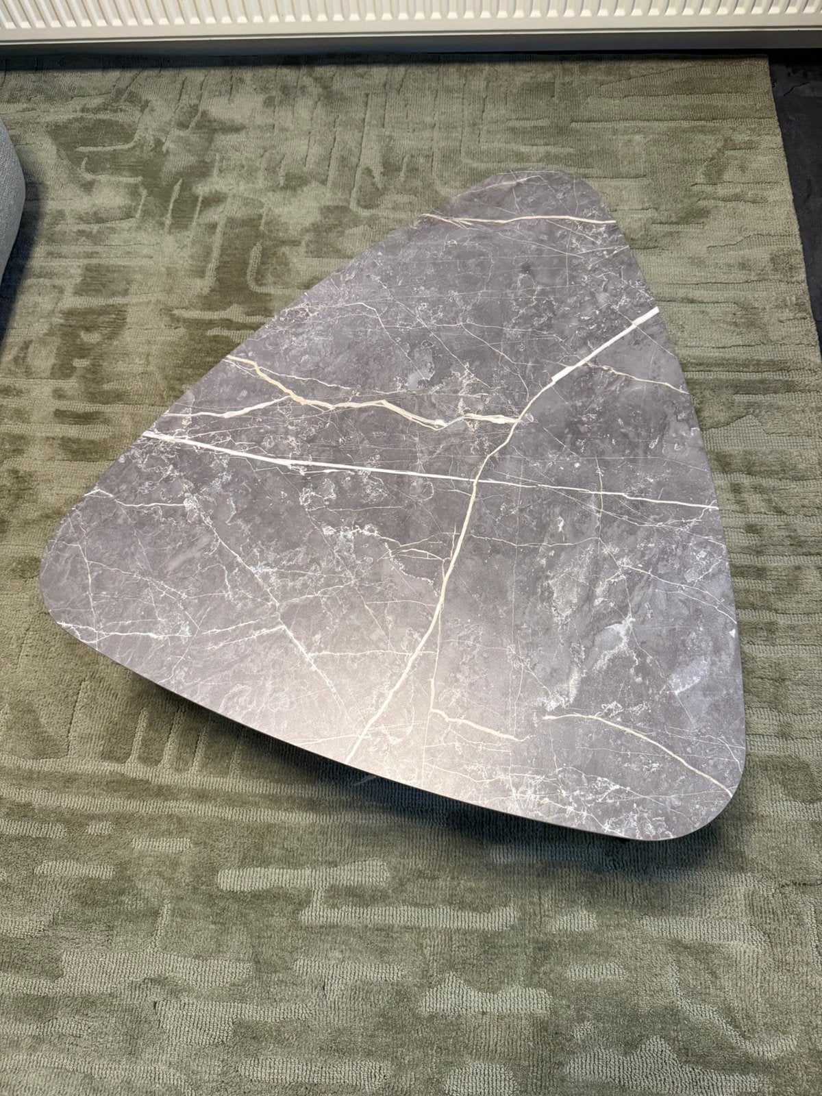 XOOON NIORA salontafel 85x77 cm – marmerlook, Ophalen, 50 tot 100 cm, 50 tot 100 cm, Zo goed als nieuw