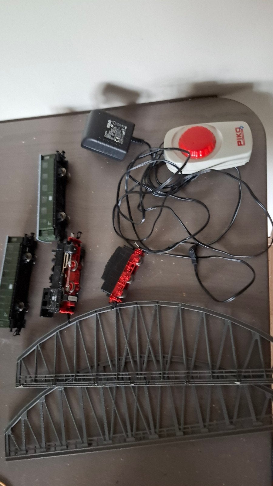 piko trein met wagons en locomotief set met adapter en vele, Ophalen of Verzenden, Gebruikt, Gelijkstroom, Piko