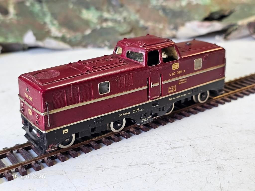 Modeltrein Ho V-80 piko diesellokomotief, Hobby en Vrije tijd, Modeltreinen | H0, Ophalen of Verzenden, Gelijkstroom, Wagon, Piko