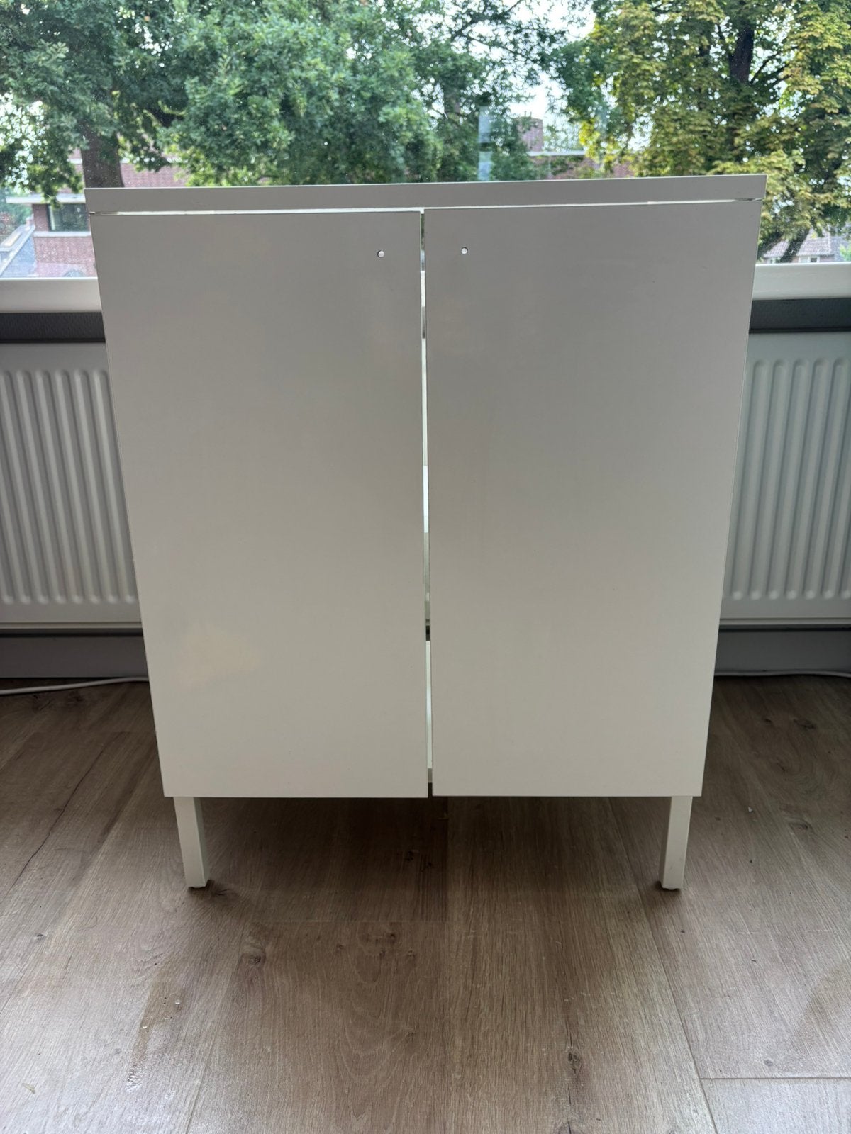 IKEA NYSJÖN wastafelkasy wit, Ophalen, (Half)hoge kast, 50 tot 100 cm, Zo goed als nieuw