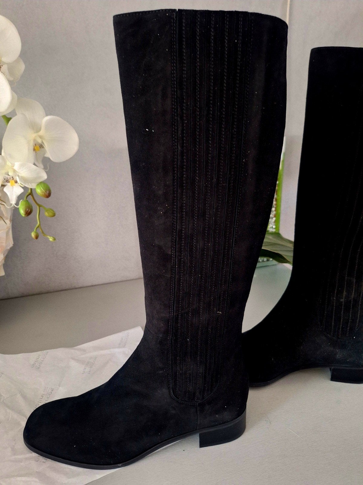 Nieuwe Marcos Nalini leren suede hoge laarzen maat 43, Kleding | Dames, Schoenen, Hoge laarzen, Zwart, Nieuw, Marcos Nalini