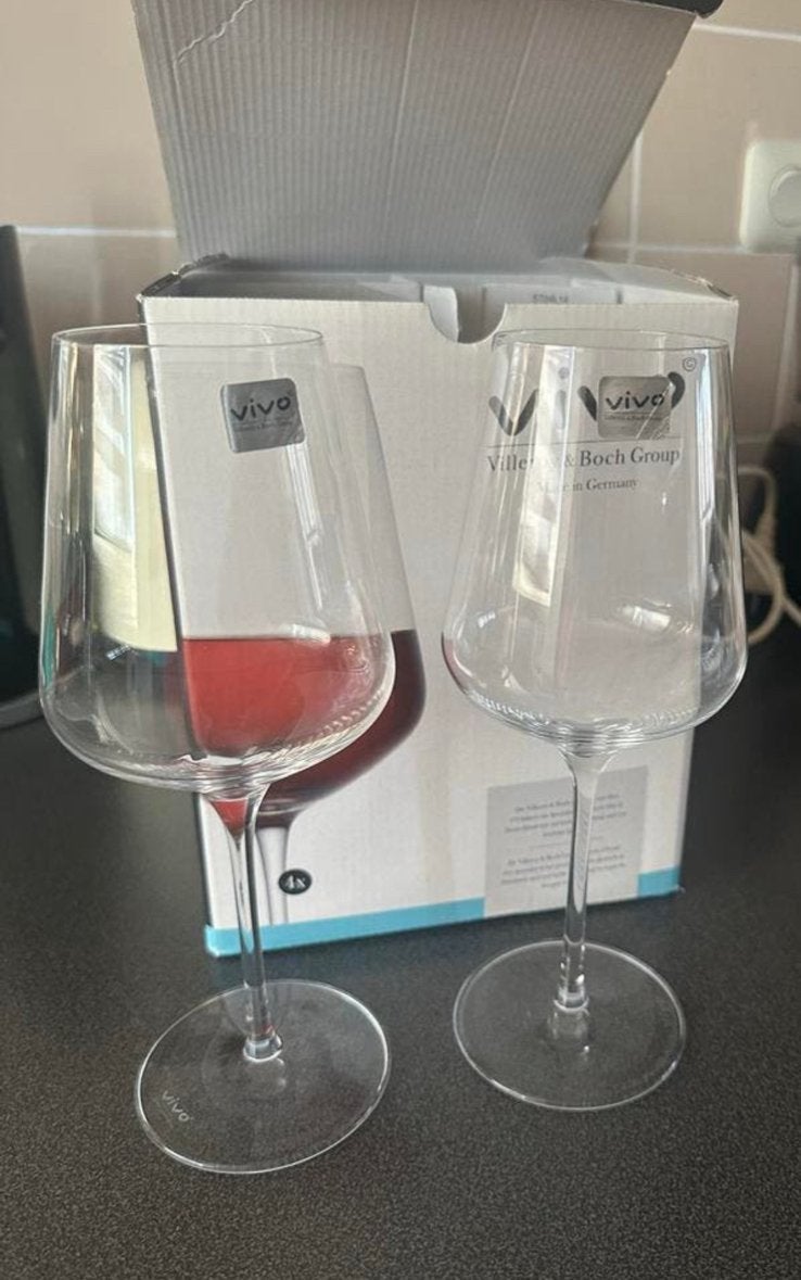 Vivo Villeroy & Boch Rodewijnglazen  Set van 2 nieuw, Ophalen, Nieuw, Overige typen