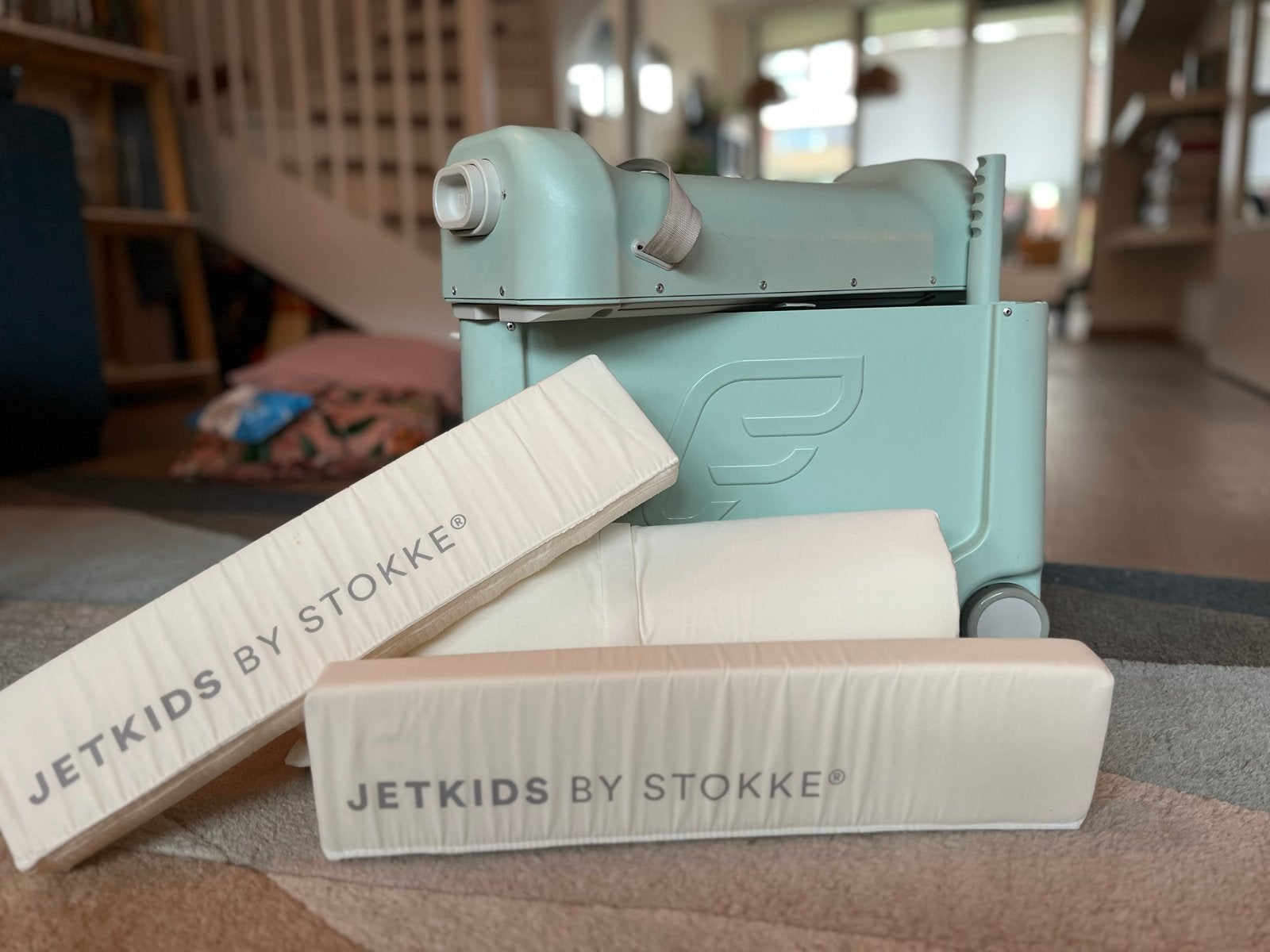 JetKids by Stokke BedBox - Lichtgroen met lichte gebruiksspo, Ophalen of Verzenden, Gebruikt, Overige merken