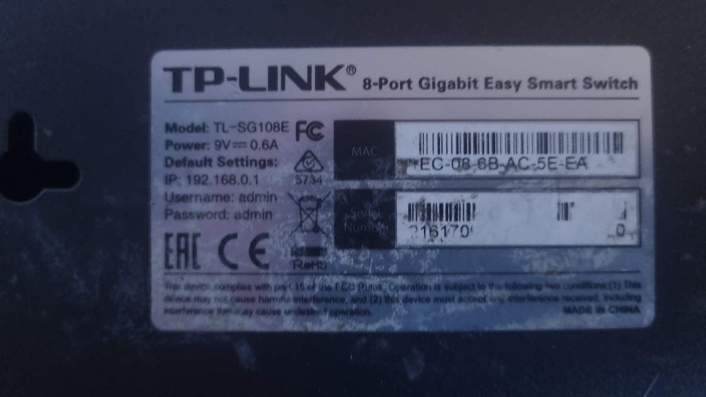 TP-Link 8-poorts Gigabit Easy Smart Managed Network Switch, Ophalen of Verzenden