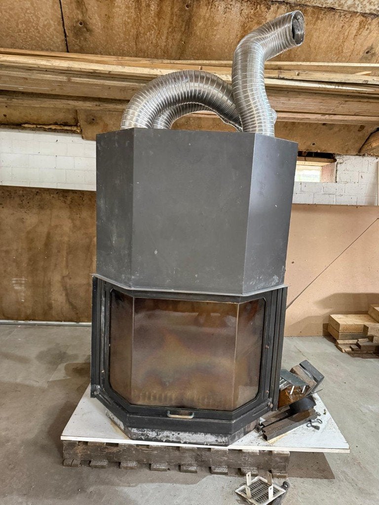 Barbas Elan 9 kw inbouwhaard/ houtkachel, Huis en Inrichting, Ophalen, Gebruikt, Houtkachel, Inbouw