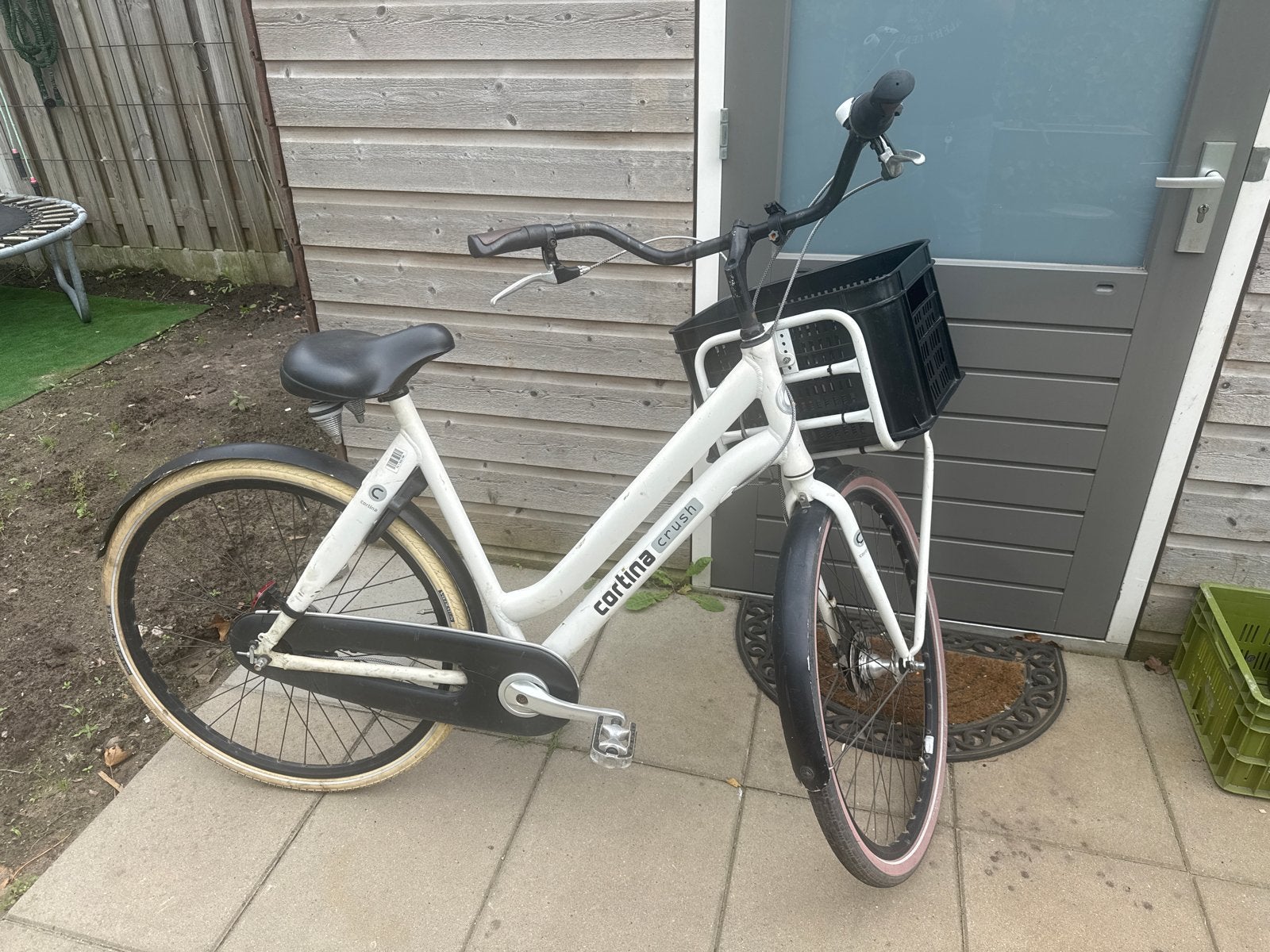 Cortina Crush Damesfiets - Wit met mand, Fietsen en Brommers, Fietsen | Dames | Damesfietsen, Terugtraprem, Versnellingen, Ophalen