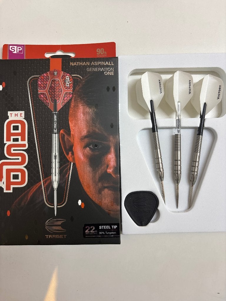 Nathan Aspinal gen 1 darts 22 gram 90% tungsten, Sport en Fitness, Verzenden, Zo goed als nieuw, Pijlen
