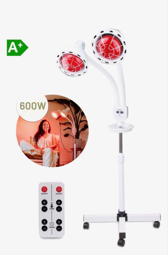Liroma 600W Infraroodlamp met Dubbele Kop - Therapie, Ophalen, Zo goed als nieuw, Plafondventilator