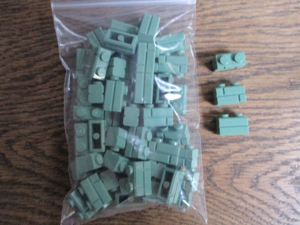 LEGO Masonry Brick/brick baksteen-motief p50st Sand Green, Kinderen en Baby's, Ophalen, Nieuw, Losse stenen, Lego