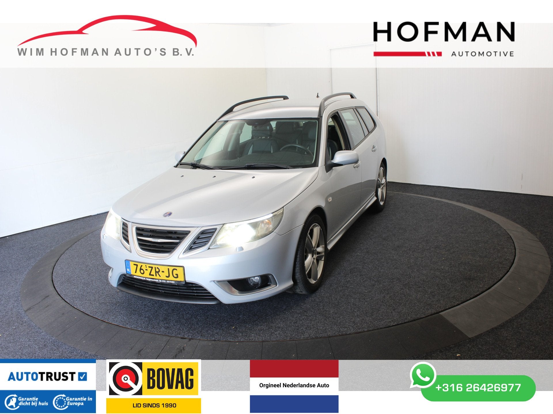 Saab 9-3 Sport Estate 2.8 T V6 Aero XWD 281PK Youngtimer NL, Auto's, Saab, Zwart, Met garantie (alle), Handgeschakeld, Vierwielaandrijving