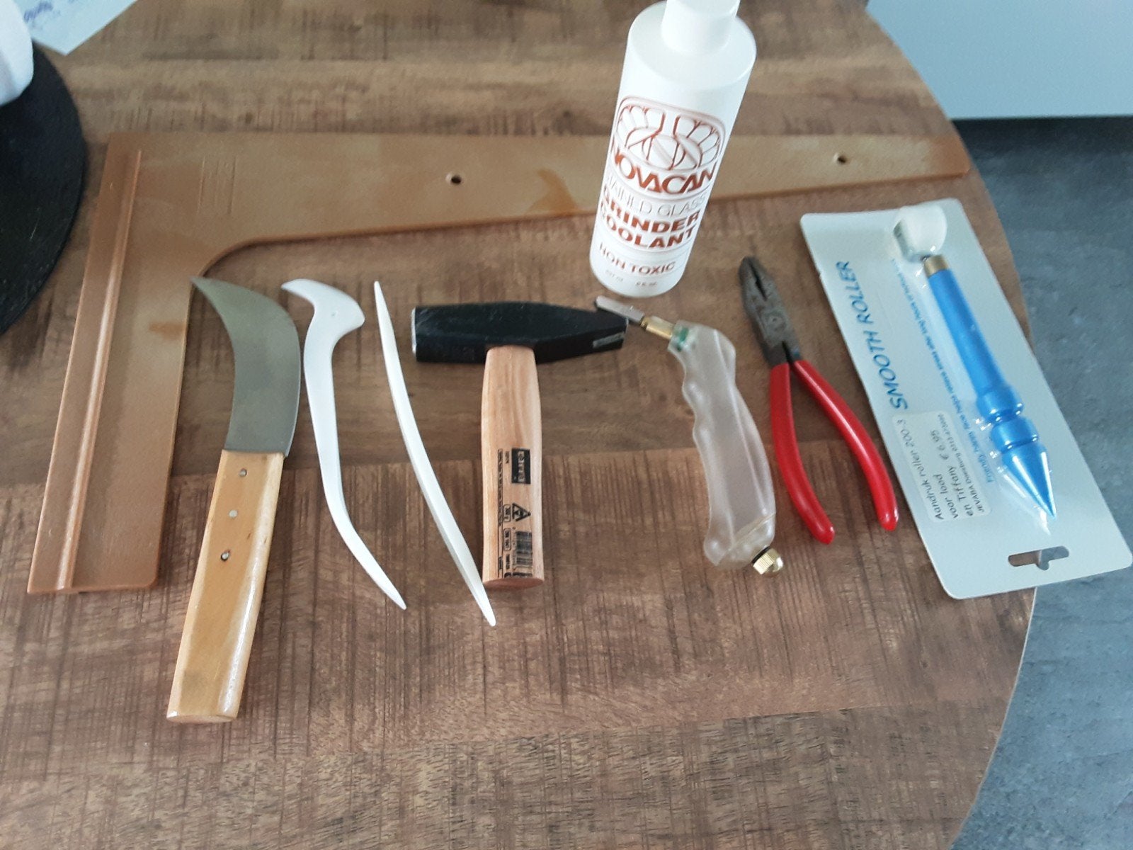 Set B gereedschappen voor glas in lood en Tiffany., Ophalen of Verzenden, Gebruikt