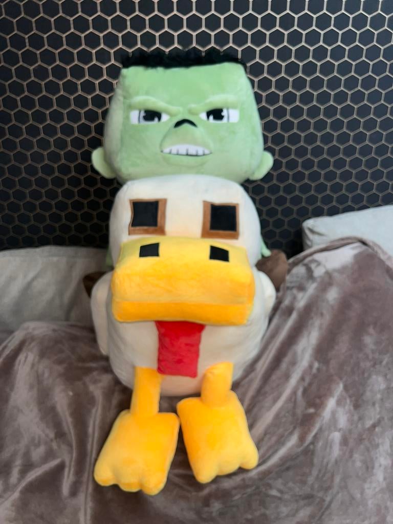 NIEUW: Minecraft Movie Chicken Jockey XXL Knuffel (120 cm), Ophalen, Nieuw