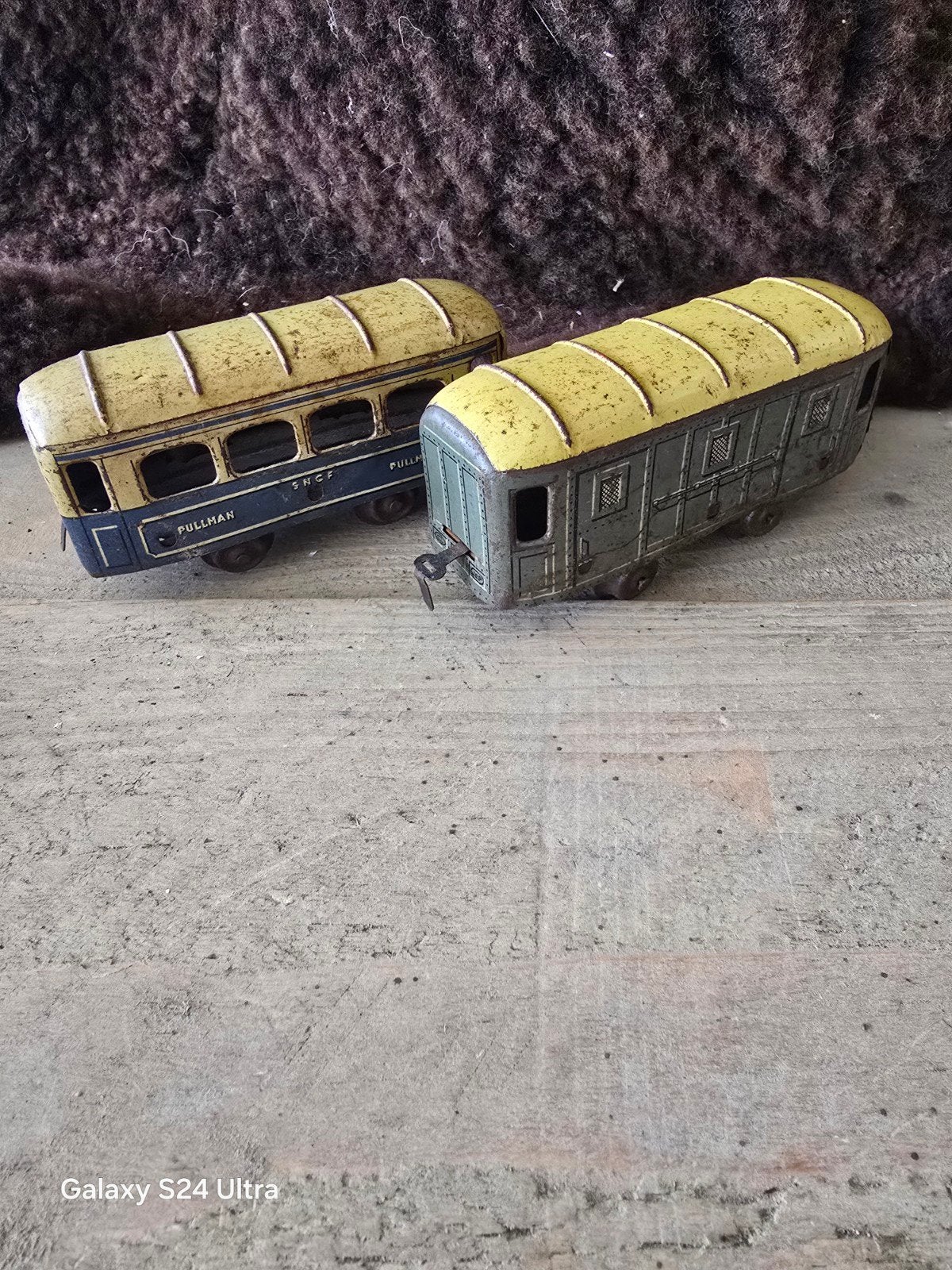 2x Jep Blikken Trein Wagons, Ophalen of Verzenden
