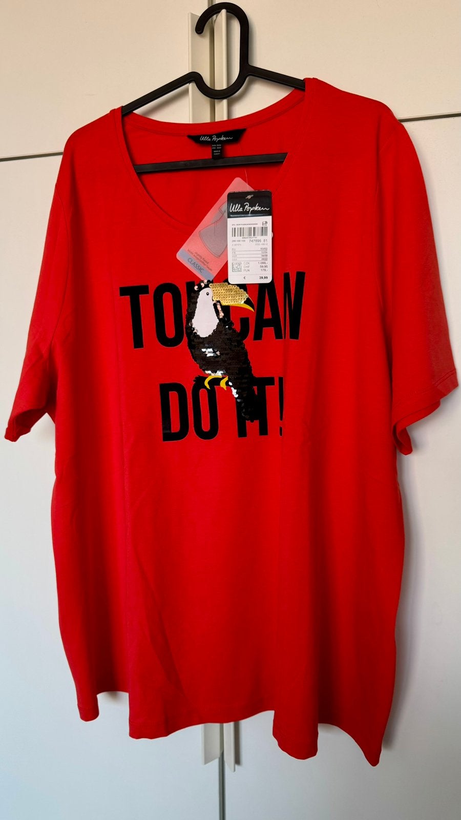 Ulla Popken shirt rood maat 50-52 nieuw, Kleding | Dames, Ophalen of Verzenden, Nieuw, Rood, Shirt of Top