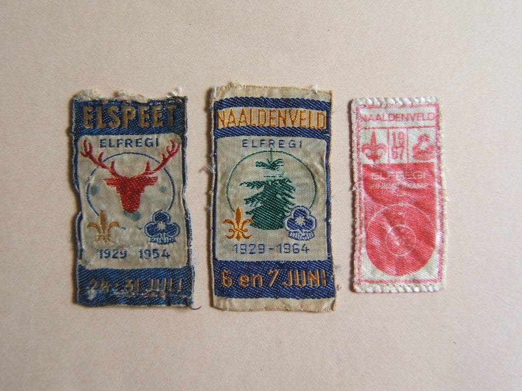scouting Elfregi 1954 - 1964 - 1967, Verzamelen, Scouting, Gebruikt, Embleem, Speld of Insigne, Ophalen of Verzenden