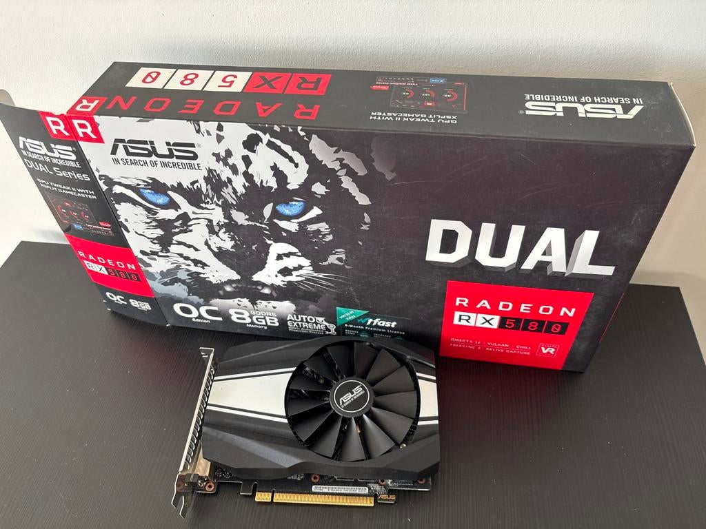 ASUS Radeon RX 580 Dual OC 8GB GDDR5 Grafische Kaart, Computers en Software, PCI-Express 3, Ophalen of Verzenden, HDMI, AMD