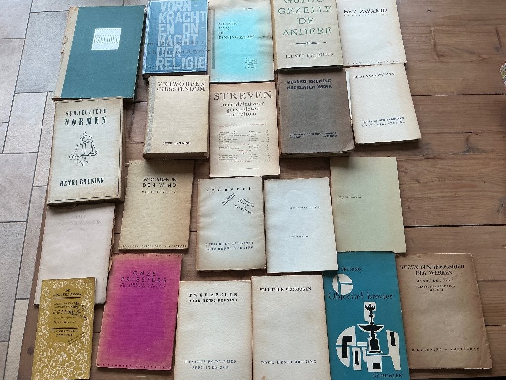 Collectie van 21 boeken en Essays Henri Bruning, Ophalen, Gelezen, Henri Bruning