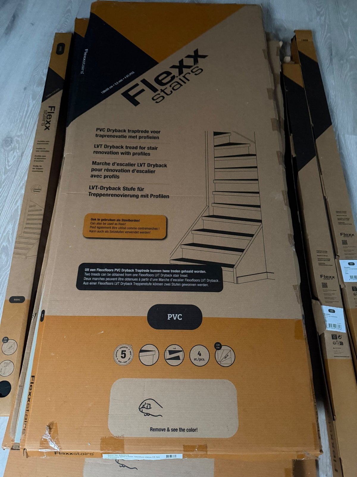 Flexxstairs PVC traptredes en profielen voor traprenovatie, Ophalen, Kunststof, 100 tot 150 cm, Overige typen