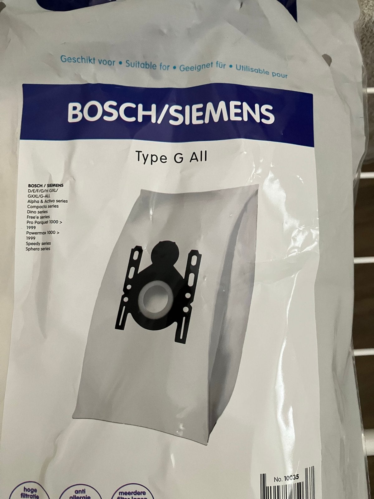Bosch/Siemens Type G All stofzuigerzakken (No. 10035), Stofzak, Bosch, Nieuw, Ophalen of Verzenden