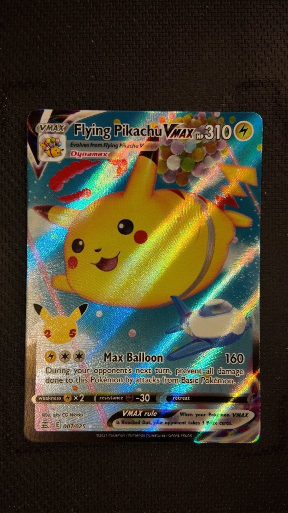 Flying Pikachu VMAX 1 7 Celebrations | Pokemon kaart, Ophalen, Zo goed als nieuw, Losse kaart, Foil