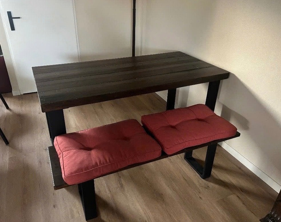 Eettafel, Ophalen, Gebruikt, Eikenhout, 50 tot 100 cm