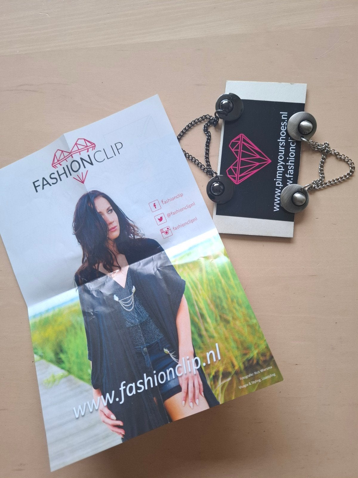 2 x vintage fashion clip, Zwart, Nieuw, Ophalen of Verzenden, Overige materialen