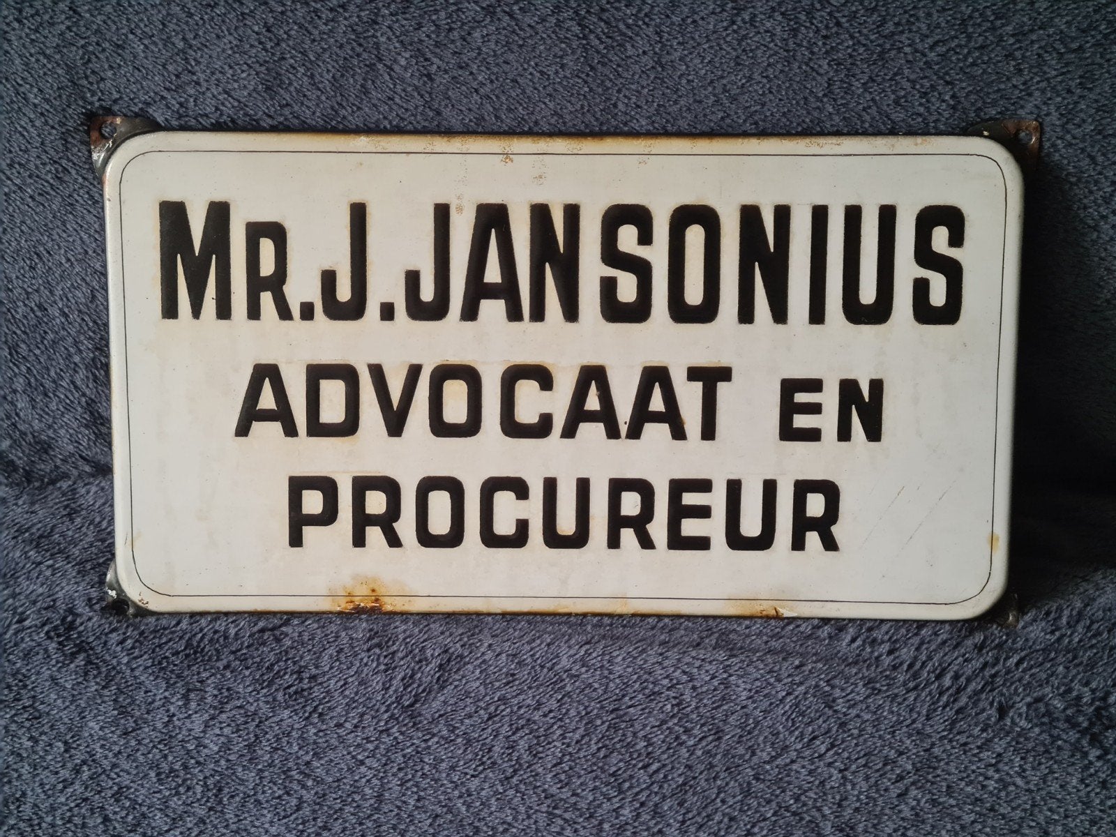 Emaille bord oud hollands, Verzamelen, Ophalen, Gebruikt, Reclamebord