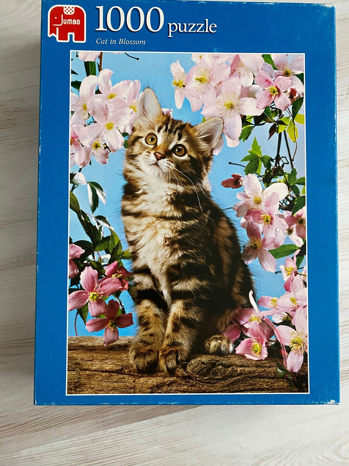 Jumbo Legpuzzel 1000 stukjes - Kat in Bloesem, Ophalen, 500 t/m 1500 stukjes, Gebruikt, Legpuzzel