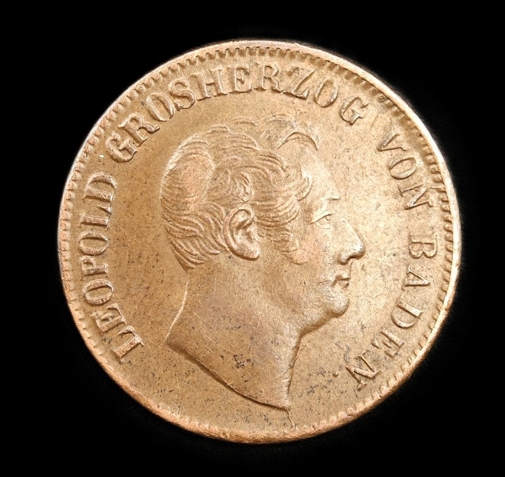 1852 1 Kreuzer Baden, Ophalen of Verzenden, Duitsland, Losse munt