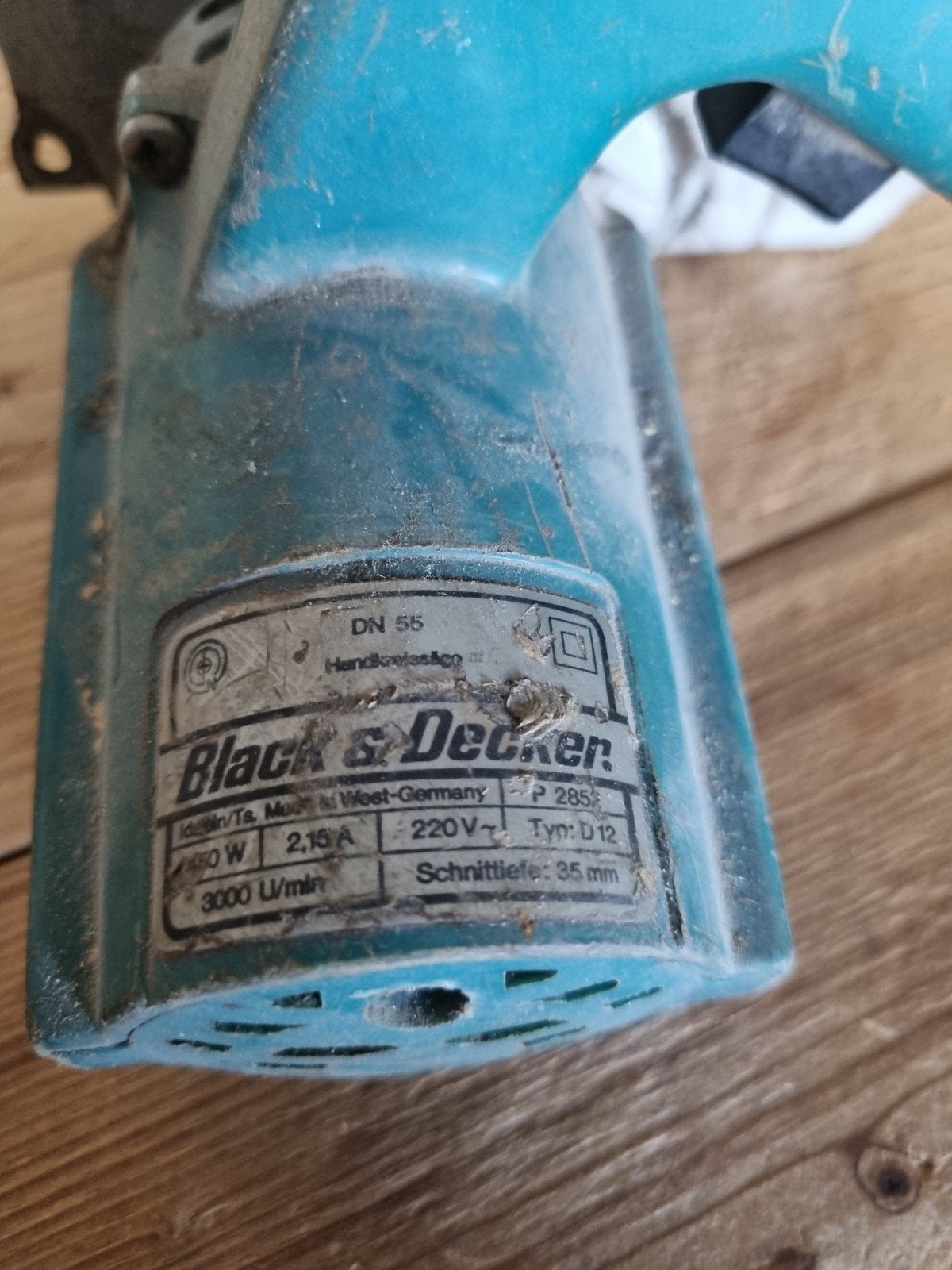Antieke Black & Decker Cirkelzaag DN 55 - Werkend, Doe-het-zelf en Verbouw, Gereedschap | Zaagmachines, Gebruikt, Cirkelzaag, Ophalen of Verzenden