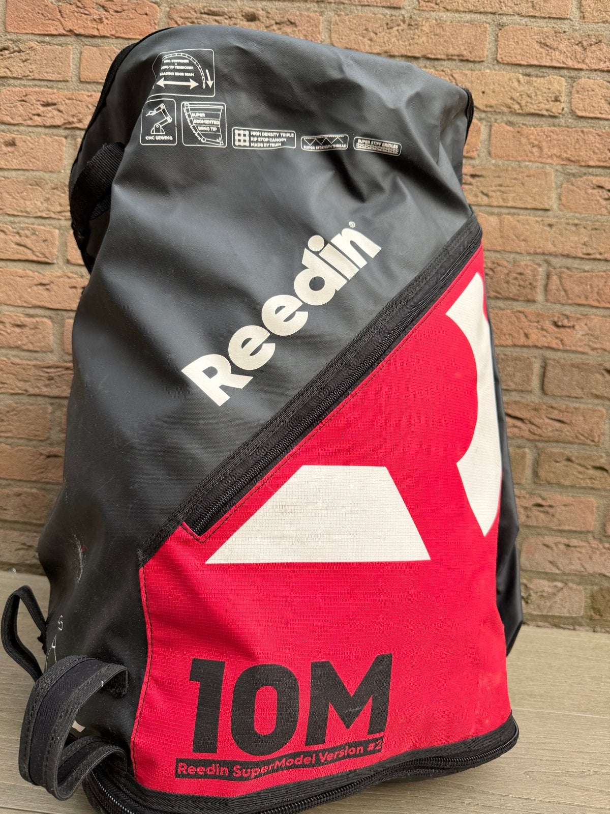 Reedin Supermodel V2 10M kite - Zo goed als nieuw!, Watersport en Boten, Kitesurfen, 10 m², Geen board, Ophalen of Verzenden, Zo goed als nieuw