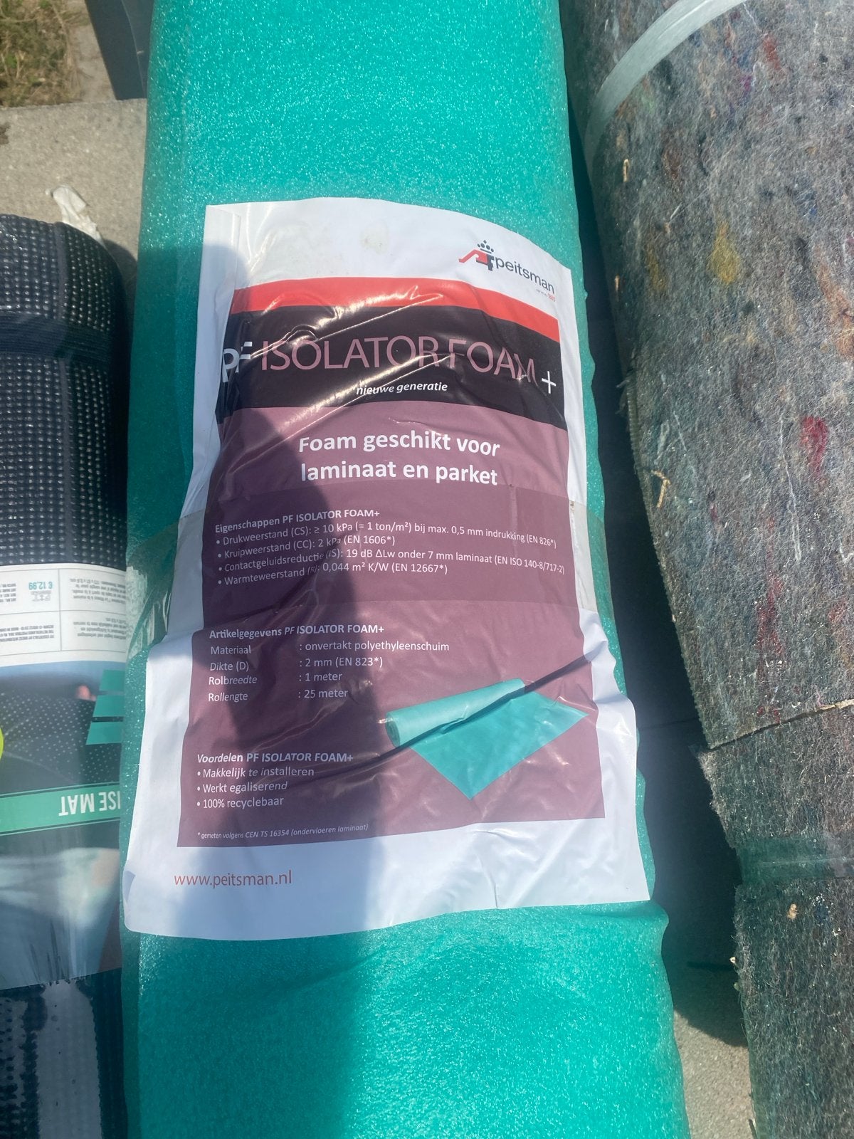Peitsman Isolator Foam+ ondervloer voor laminaat/parket, Kunststof, Overige typen, Nieuw, Ophalen of Verzenden