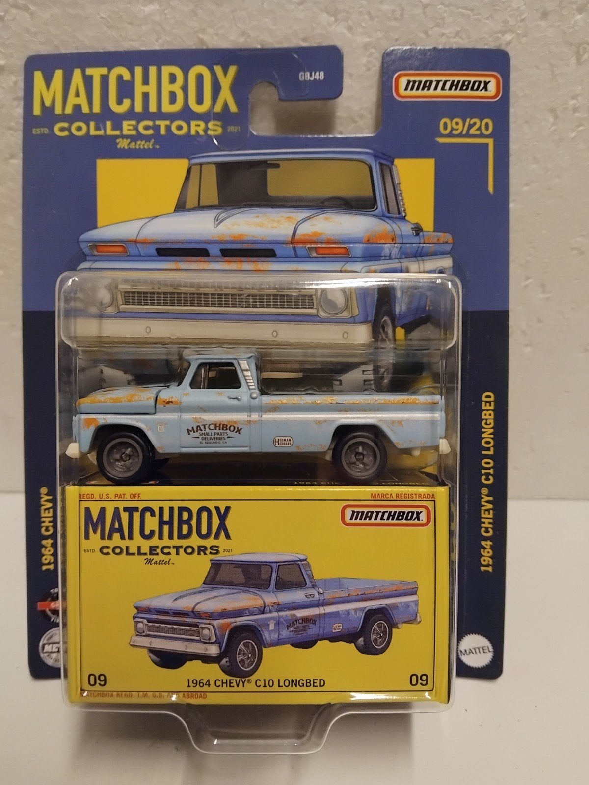 Matchbox Coll Chevrolet C10 Longbed 1964 boxed 3INCH, Ophalen of Verzenden, Zo goed als nieuw, Auto