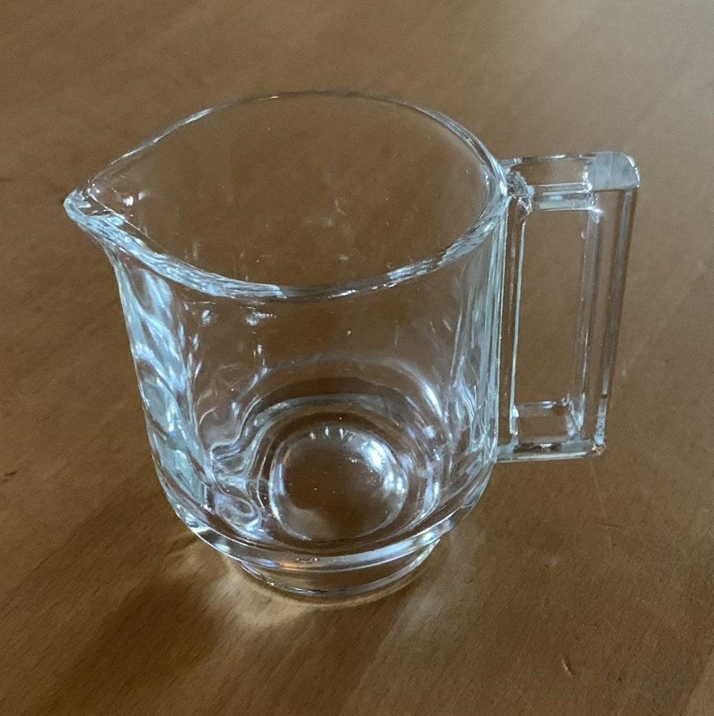 melkkannetje, roomkannetje, Joe Colombo Arno, Italy glas +, Overige typen, Vintage, Ophalen of Verzenden, Glas