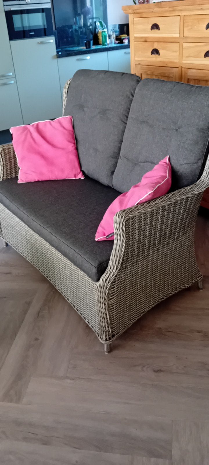 Tuinbank, Ophalen, Zo goed als nieuw, Wicker