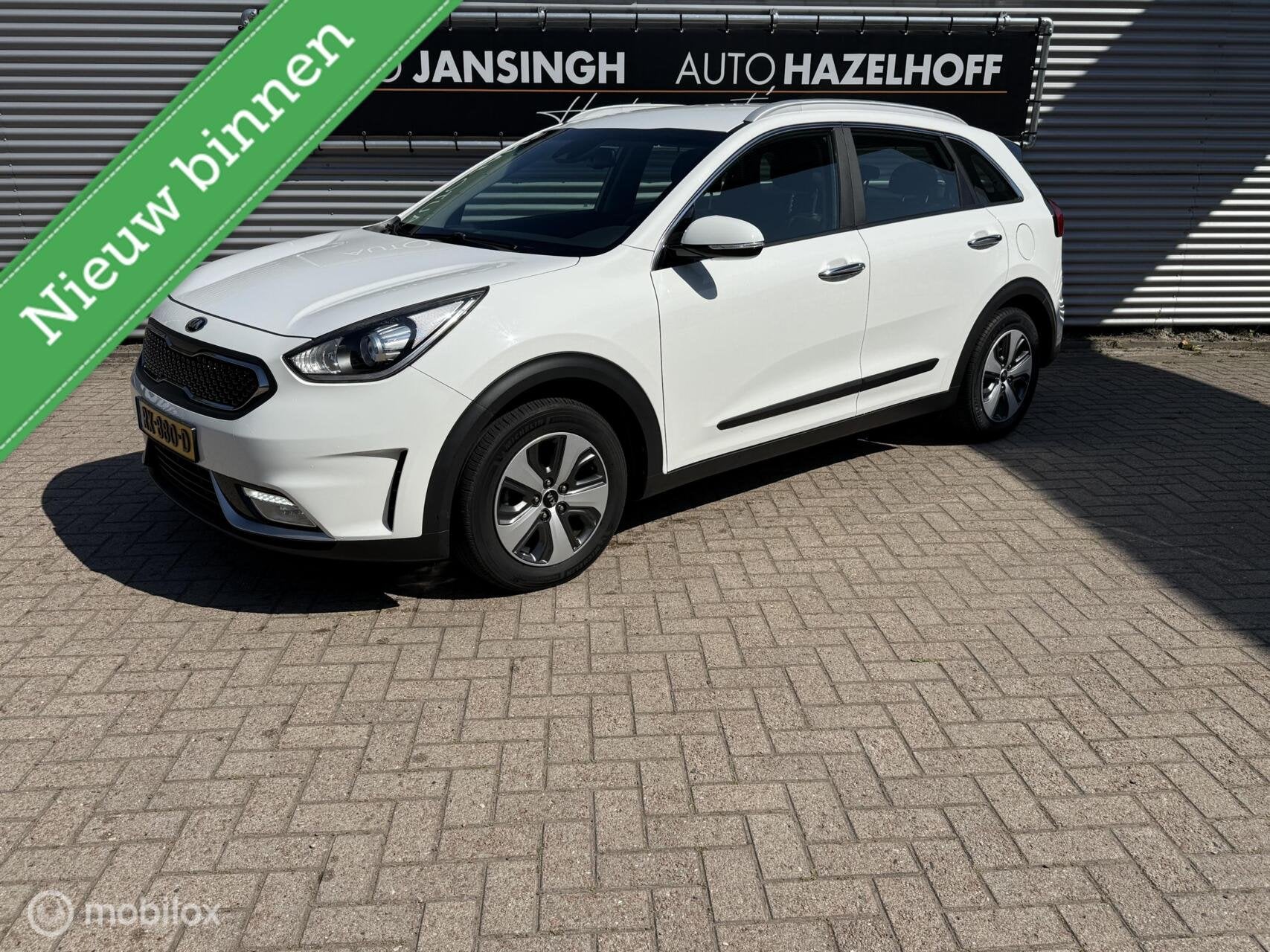 Kia Niro 1.6 GDi Hybrid DynamicLine | Camera | Clima | Apple, Auto's, Gebruikt, Leder en Stof, Wit, 26 km/l
